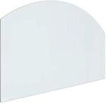vidaXL Feuerstelle Glasplatte Transparent 80 x 50 cm Glas, Elegante Glasplatte,