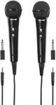 Thomson M135D Dynamisches Mikrofon, Karaoke, 2er-Pack