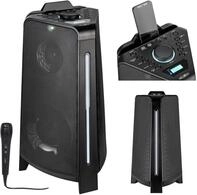 REFLEXION Tragbarer, wiederaufladbarer Lautsprecher mit FM/USB/Bluetooth/Mic, Aux und
