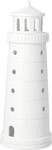R&auml;der Leuchtturm Porzellan, au&szlig;en unglasiert 31,5cm