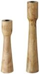 Boltze Kerzenst&auml;nder Caldeas (2-teiliges Set, Kerzenhalter aus Holz, stilvolles