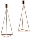 ECHTWERK Kerzenhalter Set 2-teilig.- Kupfer-Edition - Moderner geometrischer