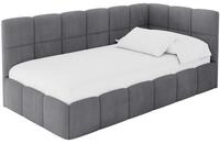ALTDECOR Jugendbett Polsterbett mit Matratze - Livy 80x200 Dunkelgrau