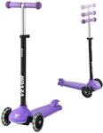 VEVOR Scooter (3 R&auml;der) ab 3 Jahren, Cityroller Kinderroller mit leuchtenden R&auml;dern