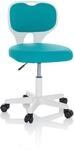 hjh OFFICE Kinder Schreibtischstuhl KIDDY TOP W Kinderb&uuml;rostuhl Stoff Drehstuhl,