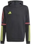 adidas Unisex Kids F50 Sweat Hoodie Kids, Black/Team solar Yellow 2/semi Lucid red,