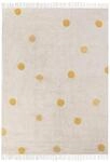 Beliani Kinderteppich Baumwolle beige/gelb 140x200 cm Punkte Muster f&uuml;r Kinder