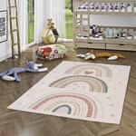 Pergamon Happy Kids Kinderteppich Lovely Rainbow Creme - Weich,...