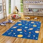 Snapstyle Kinderteppich Spielteppich Kinderzimmer Pflegeleicht Weltall Blau...