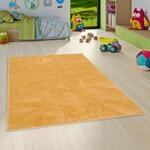 Pergamon Kinderteppich Hochflor Melia Kids Curry - Flauschiger, Einfarbiger...