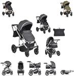 Moni Kombikinderwagen 2 in 1 Thira Babywanne, umbaubar, Sportsitz,...