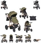 Moni Kombikinderwagen 2 in 1 Thira Babywanne, umbaubar, Sportsitz, Fu&szlig;abdeckung