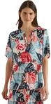 Cecil Midikleid mit Split Neck und Print Light Alabaster White L