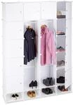 Relaxdays Kleiderschrank Stecksystem multifunktional, 18 F&auml;cher, gro&szlig;er Kunststoff