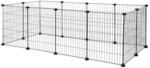 lionto Freigehege f&uuml;r Kaninchen aus robustem Metall, 144x74x46 cm, erweiterbares