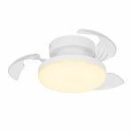 LED Deckenventilator Ventilator Wohnzimmer Fernbedienung CCT Wei&szlig; Dimmer D 41...