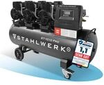 STAHLWERK Kompressor mit 120 L Tank (ST-1010 Pro) &ndash; &ouml;lfrei & leise, 10 bar,...