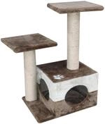 Dehner Katzen-Kratzbaum Mia, ca. 70 x 34 x 45 cm, Sisal/Pl&uuml;sch, beige/braun