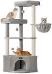 Feandrea Kratzbaum, Katzenbaum, 48,5 x 48,5 x 140,7 cm, Katzenkratzbaum mit gro&szlig;er