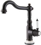 PaulGurkes Nostalgie Waschtischarmatur schwarze K&uuml;chenarmatur im Retrodesign
