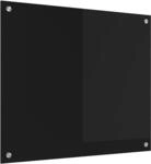 vidaXL K&uuml;chenr&uuml;ckwand Schwarz 70 x 60 cm Geh&auml;rtetes Glas, Stylisches