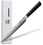 zayiko Kuro Damastmesser Fleischmesser 20 cm Klinge I aus 67 Lagen I Damast