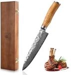 zayiko Minami Premium Guyto Chefmesser mit 20 cm Klinge gefertigt aus 67 Lagen...