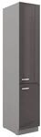 K&uuml;chen Hochschrank 40cm Hochglanz Grau K&uuml;chenzeile K&uuml;chenblock K&uuml;che Grey...