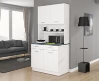 Buffet K&uuml;che Mario 100 K&uuml;chenzeile K&uuml;chenblock Einbauk&uuml;che Weiss