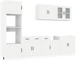 vidaXL 7-tlg. K&uuml;chenschrank-Set Kalmar Wei&szlig; Holzwerkstoff, K&uuml;chenzeile