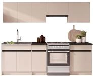Mirjan24 Etinl K&uuml;chenm&ouml;bel Set 240/180 cm mit Arbeitsplatte - Moderne...