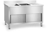 Royal Catering RCHS-1400WS Sp&uuml;lenschrank Gastro Sp&uuml;ltisch Sp&uuml;lschrank Doppel