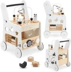 Mamabrum Holzp&ouml;bel f&uuml;r Kinder 6in1, Kinderl&auml;ufer mit Funktion Bildungstisch
