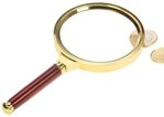 Stillupe "Gold Edition", XL: Linsendurchmesser 85 mm, Vergr&ouml;&szlig;erung 3-fach