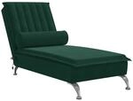 vidaXL Massage Chaiselongue mit Nackenrolle, Liegesessel mit Sperrholzlatten