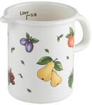 Riess, 0338-068, K&uuml;chenma&szlig; &Oslash; 10cm, FRUIT GARDEN, Wei&szlig;, Emaille, Vol....