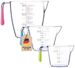 Intirilife 3er Pack Messbecher -200 ml, 400 ml, 900 ml- 3 teiliges...