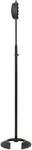 Quick lock microphone stand with counterweight