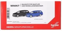 Herpa Modellbausatz MiniKit VW Passat Variant, schwarz und ultramarinblau (2 St&uuml;ck),