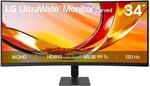 LG UltraWide&trade; 34U601B-B 34 Zoll 21:9 Curved UWQHD VA Monitor, 120Hz, HDR10, AMD