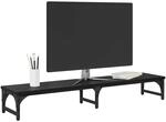 vidaXL Monitor Halterung Schwarz Eichen-Optik 105 x 23 x 15,5 cm, Heim-B&uuml;ro,