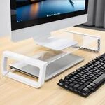 SVITA ANSAN Monitorst&auml;nder Monitorerh&ouml;hung Schreibtisch Computertisch Glas...
