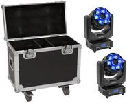 EUROLITE Set 2x LED TMH-H240 Beam/Wash/Flowereffekt + Case
