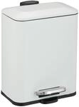 Relaxdays M&uuml;lleimer Bad, 5 l, Kosmetikeimer mit Soft-Close, in Matter Optik,