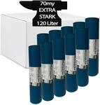 Schwerlast M&uuml;lls&auml;cke 120 Liter 150 St&uuml;ck Blau Extra Rei&szlig;fest 70 my Profi