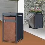 ML-Design M&uuml;lltonnenbox 1er 240L mit Pflanzdach, M&uuml;lltonnenverkleidung f&uuml;r 1