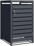 Phoenix Safe M&uuml;lltonnenbox aus Stahl &ndash; Anthrazit &ndash; wetterfeste