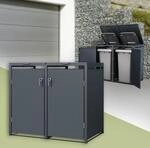 ML-Design M&uuml;lltonnenbox 2er 240L, M&uuml;lltonnenverkleidung f&uuml;r 2 M&uuml;lltonnen,
