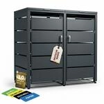 ALBATROS M&uuml;lltonnenbox 2er, 120L bis 240L, f&uuml;r Zwei Tonnen,...