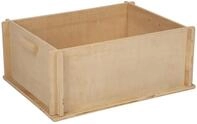 Kerbl Pet Buddelkiste, 50 x 39 x 20 cm, naturbelassenes Holz, mit Tragegriff,